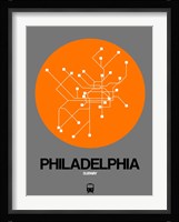 Philadelphia Orange Subway Map Fine Art Print