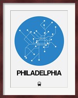Philadelphia Blue Subway Map Fine Art Print