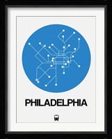 Philadelphia Blue Subway Map Fine Art Print