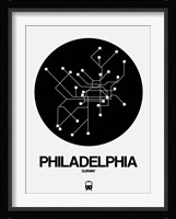 Philadelphia Black Subway Map Fine Art Print
