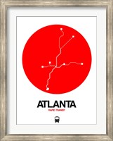 Atlanta Red Subway Map Fine Art Print