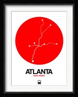 Atlanta Red Subway Map Fine Art Print