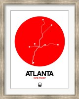 Atlanta Red Subway Map Fine Art Print