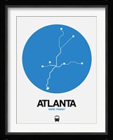 Atlanta Blue Subway Map Fine Art Print