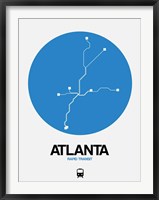 Atlanta Blue Subway Map Fine Art Print