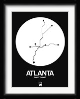 Atlanta White Subway Map Fine Art Print