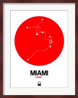 Miami Red Subway Map Fine Art Print
