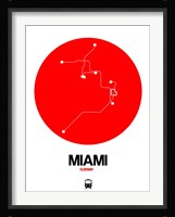 Miami Red Subway Map Fine Art Print