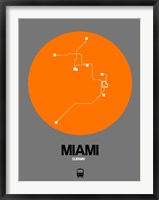 Miami Orange Subway Map Fine Art Print