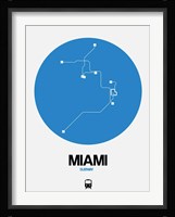 Miami Blue Subway Map Fine Art Print