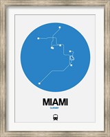 Miami Blue Subway Map Fine Art Print