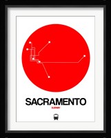 Sacramento Red Subway Map Fine Art Print