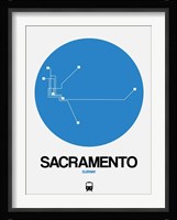 Sacramento Blue Subway Map Fine Art Print