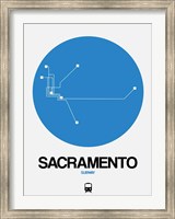 Sacramento Blue Subway Map Fine Art Print