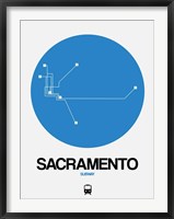 Sacramento Blue Subway Map Fine Art Print