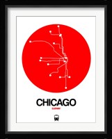 Chicago Red Subway Map Fine Art Print