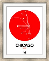 Chicago Red Subway Map Fine Art Print