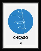 Chicago Blue Subway Map Fine Art Print