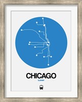 Chicago Blue Subway Map Fine Art Print
