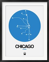 Chicago Blue Subway Map Fine Art Print