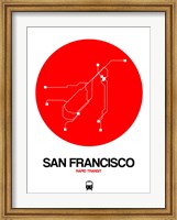San Francisco Red Subway Map Fine Art Print