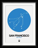 San Francisco Blue Subway Map Fine Art Print