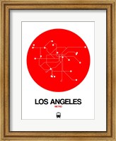 Los Angeles Red Subway Map Fine Art Print