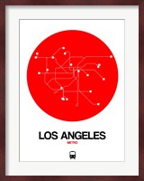 Los Angeles Red Subway Map Fine Art Print