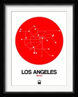 Los Angeles Red Subway Map Fine Art Print