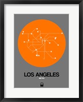 Los Angeles Orange Subway Map Fine Art Print
