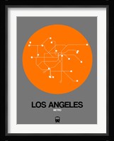 Los Angeles Orange Subway Map Fine Art Print