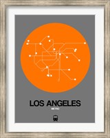 Los Angeles Orange Subway Map Fine Art Print