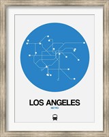 Los Angeles Blue Subway Map Fine Art Print