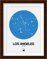 Los Angeles Blue Subway Map Fine Art Print