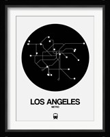 Los Angeles Black Subway Map Fine Art Print