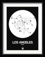 Los Angeles White Subway Map Fine Art Print