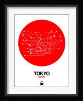 Tokyo Red Subway Map Fine Art Print