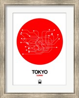 Tokyo Red Subway Map Fine Art Print