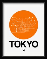 Tokyo Orange Subway Map Fine Art Print