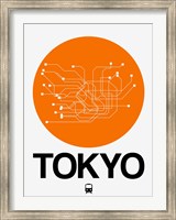 Tokyo Orange Subway Map Fine Art Print