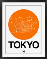 Tokyo Orange Subway Map Fine Art Print