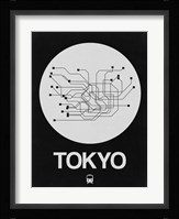 Tokyo White Subway Map Fine Art Print