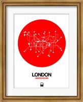 London Red Subway Map Fine Art Print