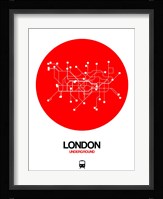 London Red Subway Map Fine Art Print