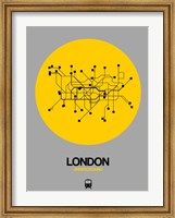 London Yellow Subway Map Fine Art Print