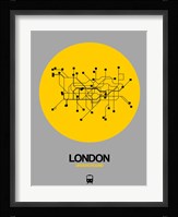 London Yellow Subway Map Fine Art Print
