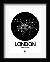London Black Subway Map Fine Art Print