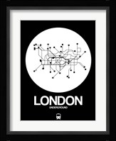 London White Subway Map Fine Art Print