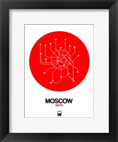Moscow Red Subway Map Fine Art Print