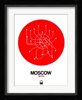 Moscow Red Subway Map Fine Art Print